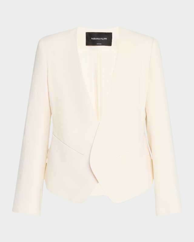 Embellished Open-Front Cady Jacket